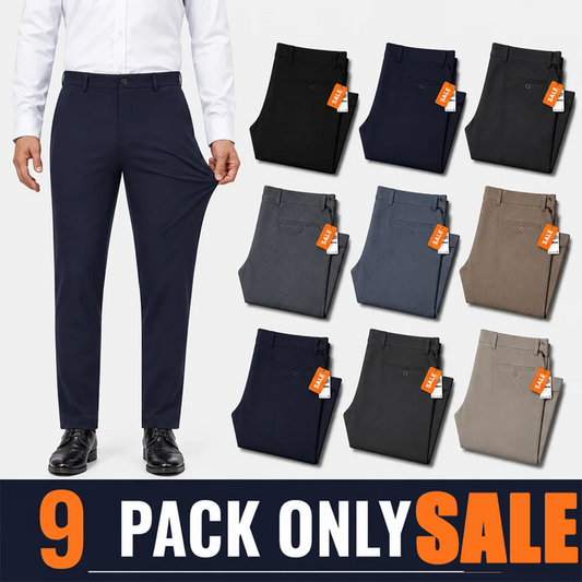 Herren Stretch-Gurkha-Hose – Slim Fit Anzughose mit elastischem Bund