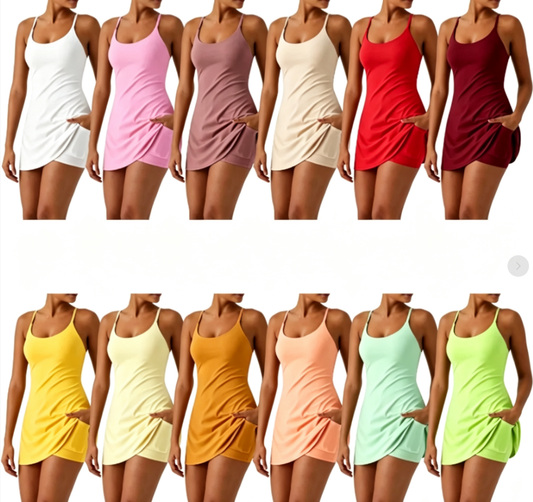 Women's Backless Athletic Dress