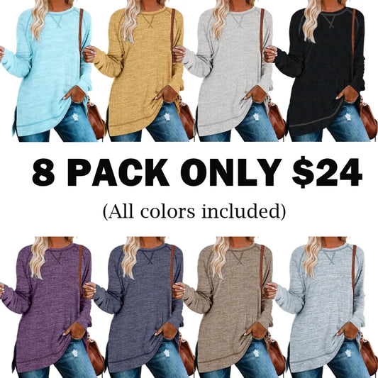 🌟Women's belted long-sleeved shirt