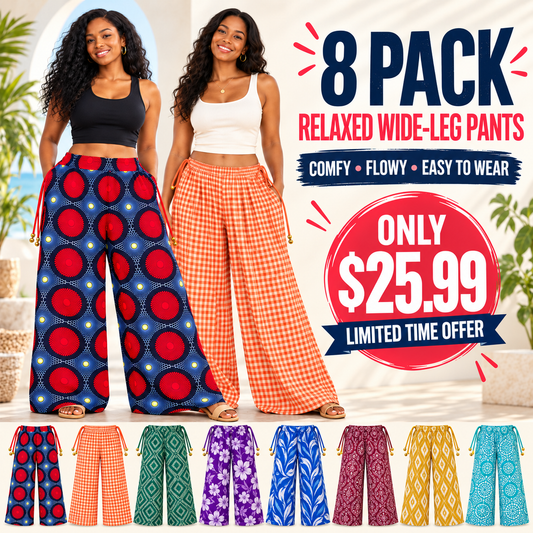 🌺 Women’s Boho Wide-Leg Pants — Buy More, Save More Today