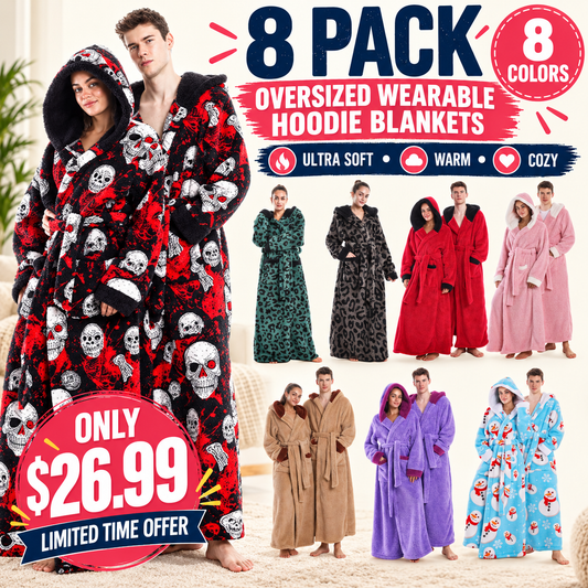 🔥 Limited-Time Sale | Oversized Wearable Blanket Hoodie – Super Soft, Warm & Cozy with Large Pocket